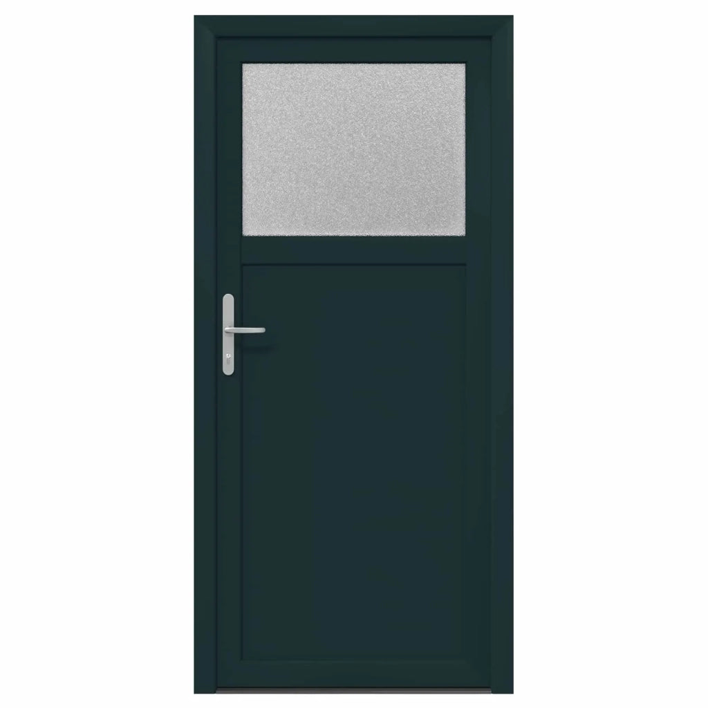 Porta d'ingresso laterale Antracite 88 x 198 cm PVC 3445752