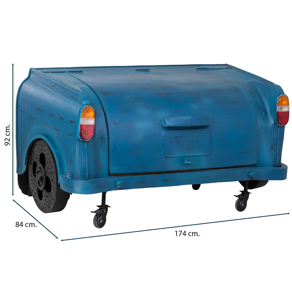 Baule portabottiglie blu 17x84x86,50