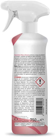 COCCOLATEVI ESSENZA PER AMBIENTI IN SPRAY DA 750 ML ROSA E GERANIO