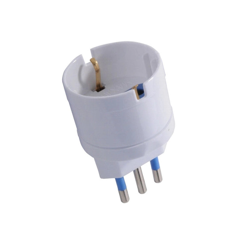Adattatore 10A+T Schuko Bianco Syntesy 00351