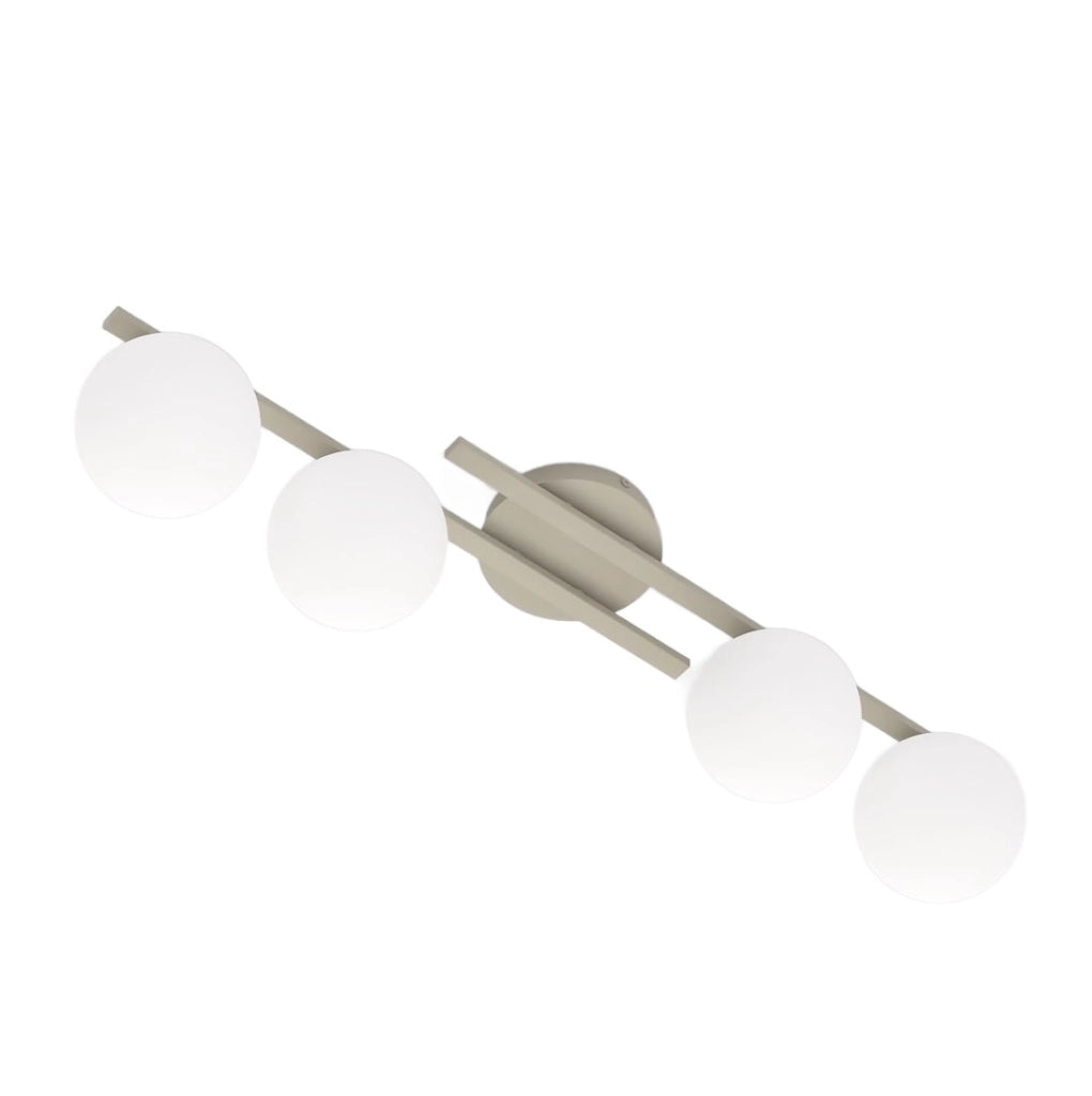 Plafoniera KAIRO 4xE14 sfere beige-bianca Emibig