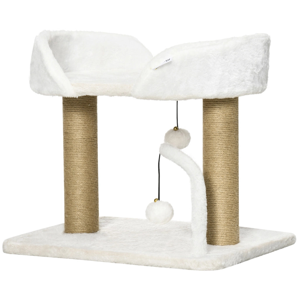 Tiragraffi per gatti con gioco ¨C Minimal ¨C 48x38x42 cm beige