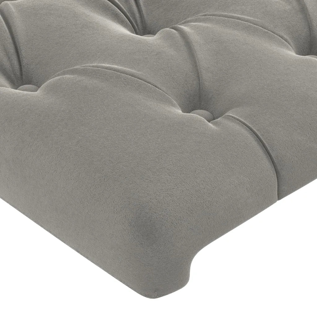 Testiera a LED Grigio Chiaro 80x7x78/88 cm in Velluto 3121978