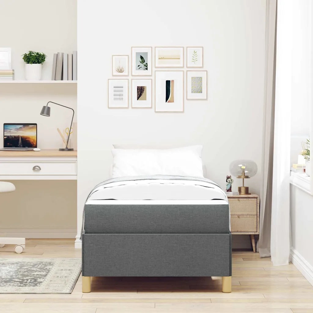 Struttura del letto Grigio scuro 80 x 200 cm Tessuto 3398893