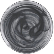 Set di 6 piatti in alluminio lucidato con vetrata nera, 27,5 cm