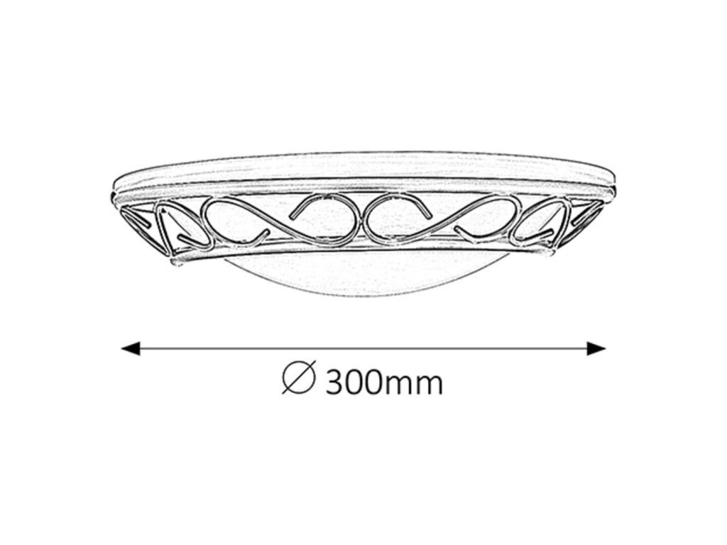 Applique Athen mediterranea nera E14 alabastro Rabalux 3721