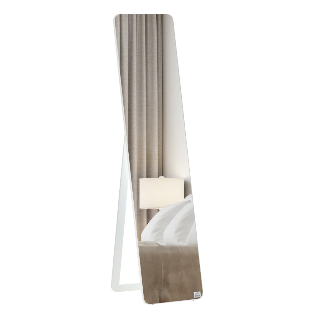 Specchio con Cornice ¨C zephmum ¨C Bianco Legno 37x43x156 cm