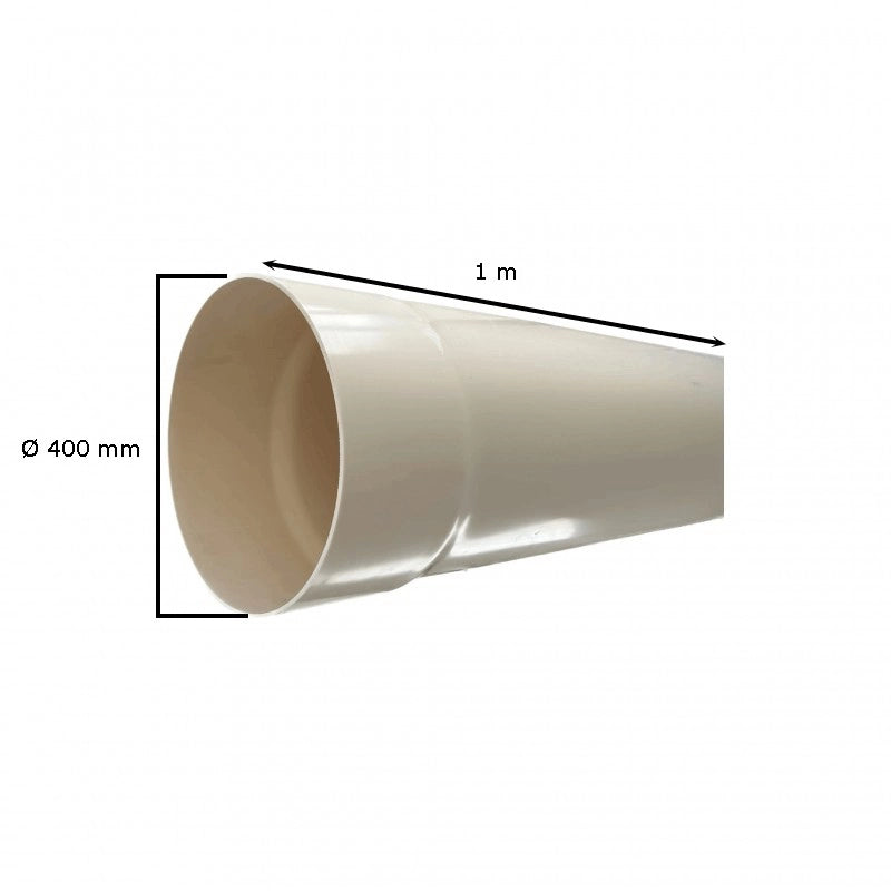 Tubo in PVC avorio : Diametro - 400, Metri Lineari - 1 metro