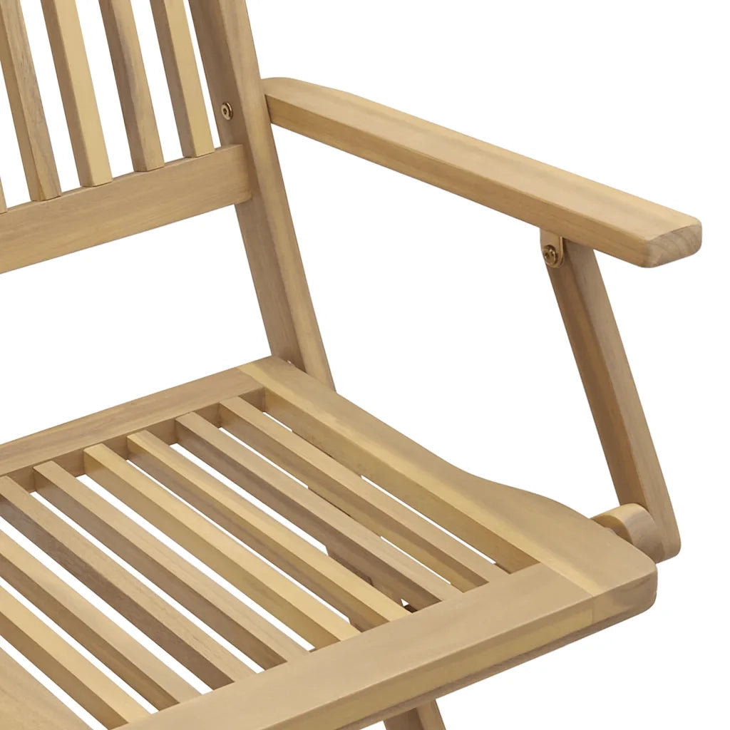 Sedie Giardino Pieghevoli 2 pz | Sedie da Esterno 54x61x88 cm Massello Acacia