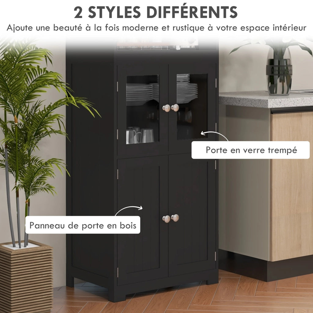 Armadio per Cucina ¨C Minimal ¨C Nero 60x30x162 cm
