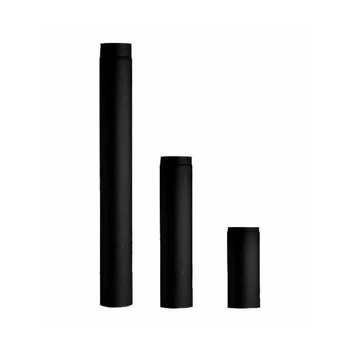 ALA 2000 R40100350100 Tubo Acciaio Smaltato Porcellanato per Stufa Diametro 12 cm Lunghezza 100 cm Spessore 2 mm CE EN 1856-2 T600 N1 V2 colore Nero