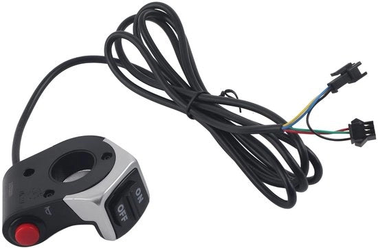 Commutatore elettrico per bicicletta con fischietto e funzione di illuminazione del manubrio
