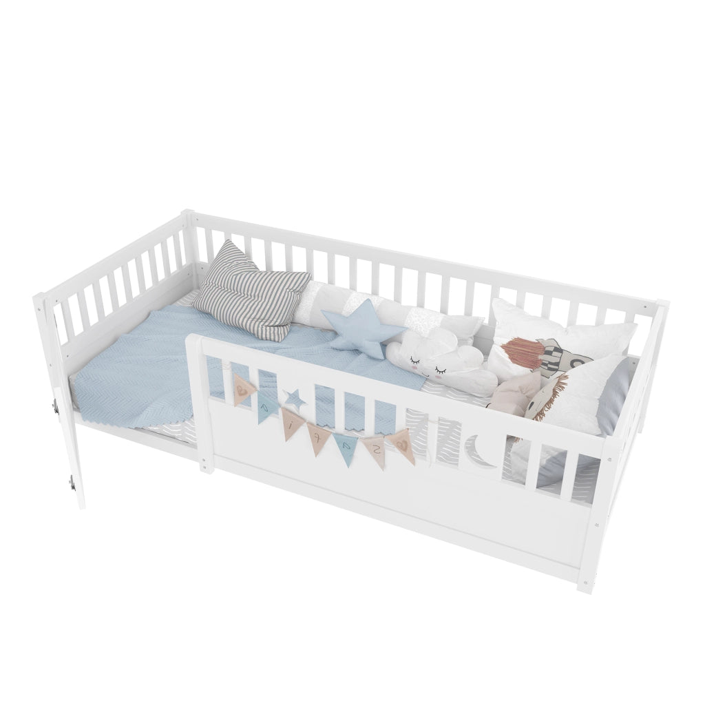 Letto Singolo per Bambini con Sponde ¨C MINIMAL ¨C Bianco, 90x190