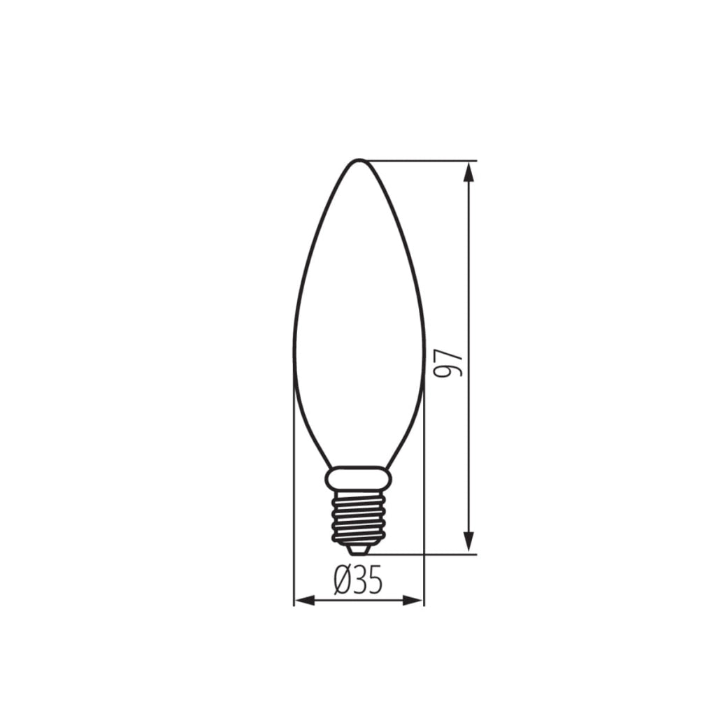 Lampadina LED Filamento E14 4,5W 4000K 470lm Kanlux