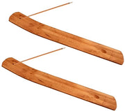 Due supporti per candele in legno per decorazione domestica - Meditazione - Yoga - 2 pezzi - 23,8 x 3,2 x 0,3 cm