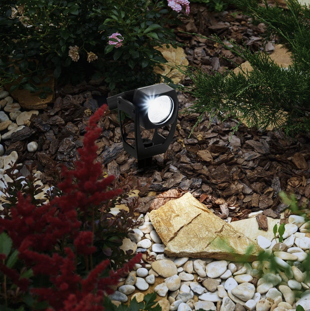 Esterno Solare Moderno Gionata Plastiche Nere Led 0,1W Ip44