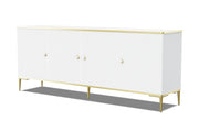 MOBILE PETRA 182 4D BIANCO OPACO GAMBE ORO
