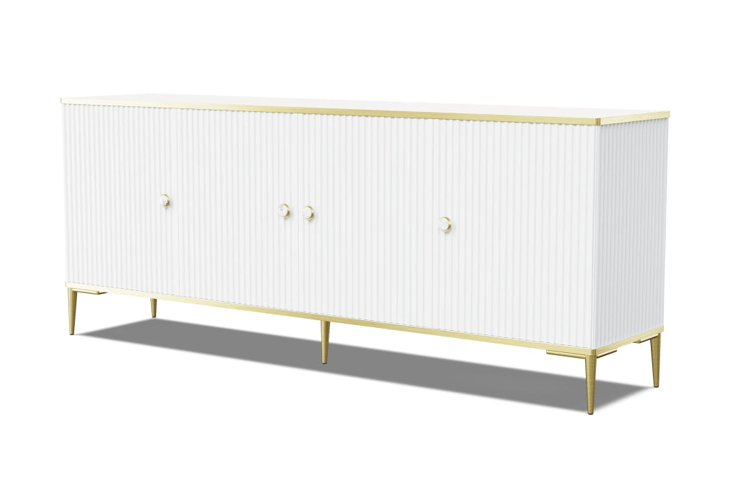 MOBILE PETRA 182 4D BIANCO OPACO GAMBE ORO