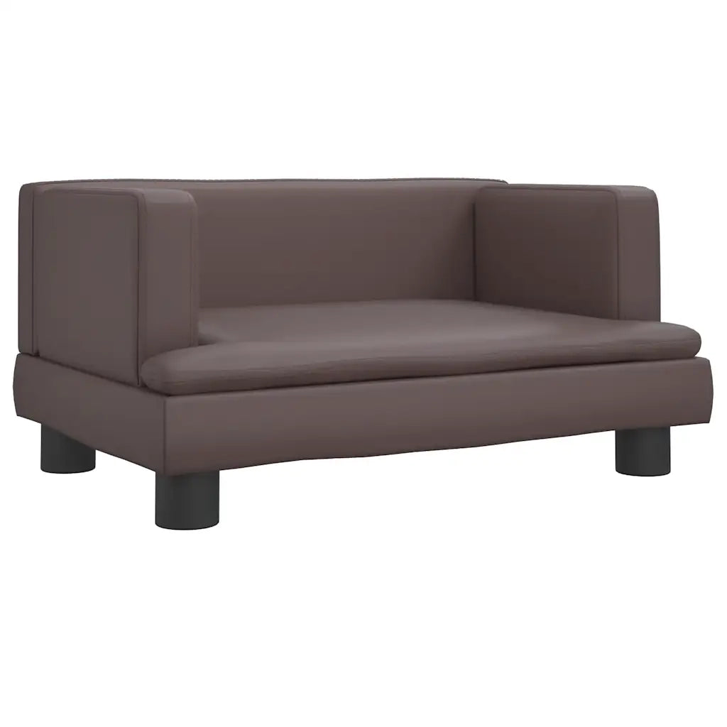 Divano | Divano da soggiorno | Sofa per Bambini Marrone 60x40x30 cm in Similpelle