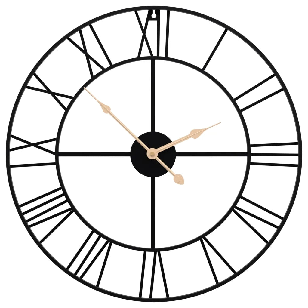Orologio da Parete Nero Ø50 cm in Ferro 4008411