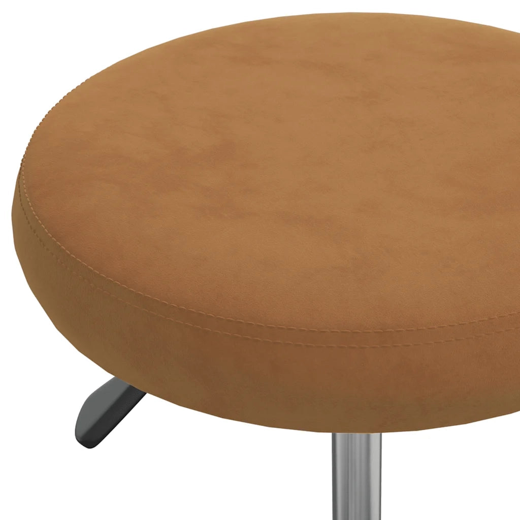 Sedia Girevole da Ufficio Marrone in Velluto 333172