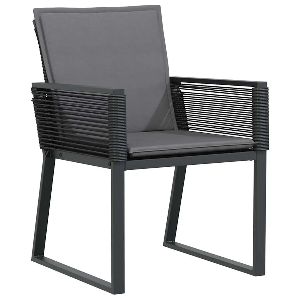 Set da Pranzo per Giardino 7 pcs Antracite polyrattan