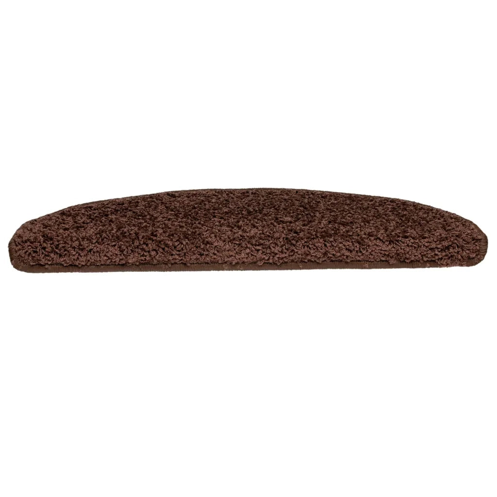 Tappetini per scale 10 pz 65x21x4 cm Marrone Semicircolari Grandi 149805