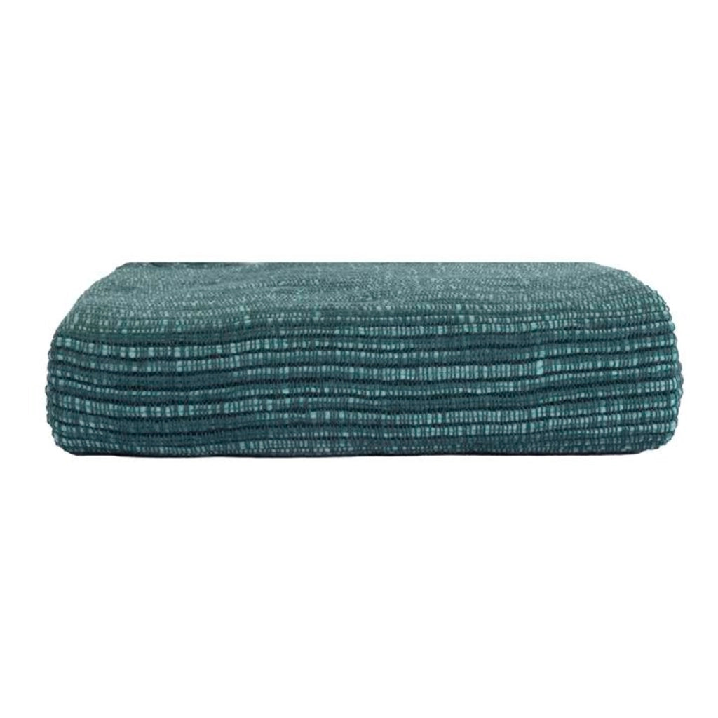 Coperta a quadri blu-verde con frange 130x170cm ANEVIK