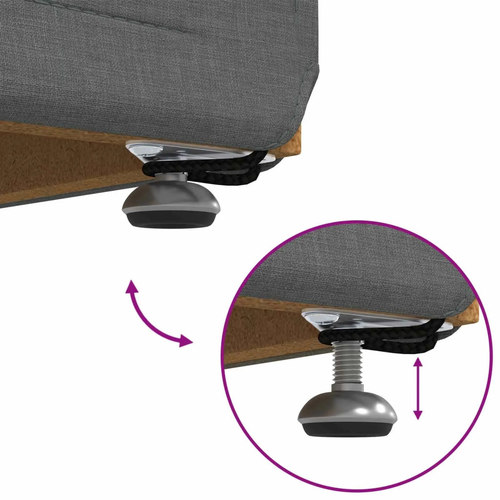Pouf Grigio scuro Tessuto e Legno Ingegnerizzato 876774