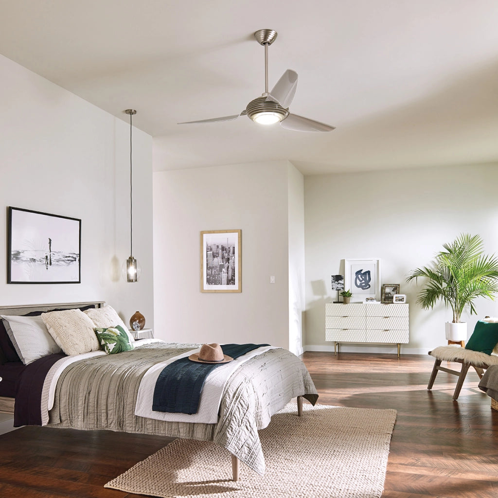 Ventilatore Voya Kichler 152cm LED 14W telecomando champagne