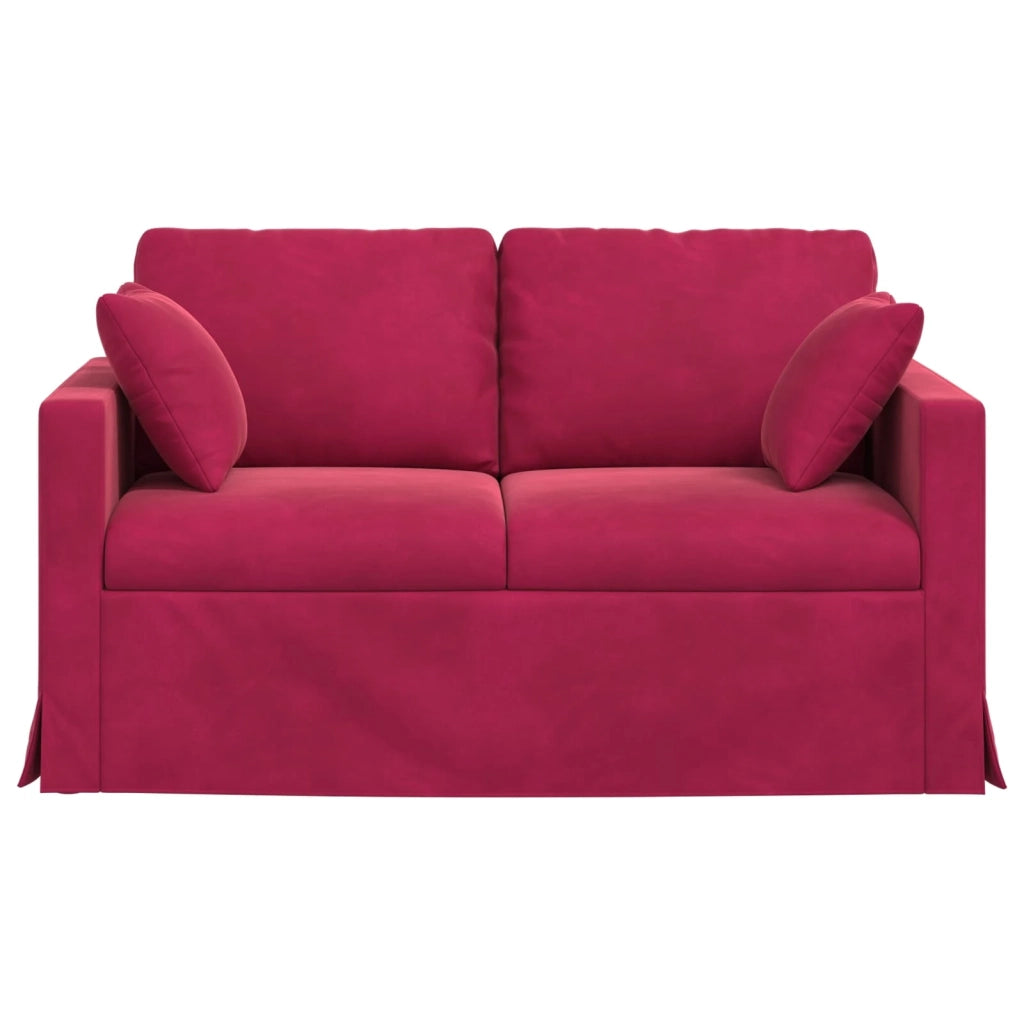 Divano Rosso Vino 138 x 78 x 80 cm Velluto 42024418