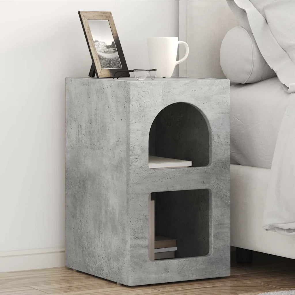 Comodino 2 pcs Grigio cemento 29,5 x 33,5 x 50 cm 891231