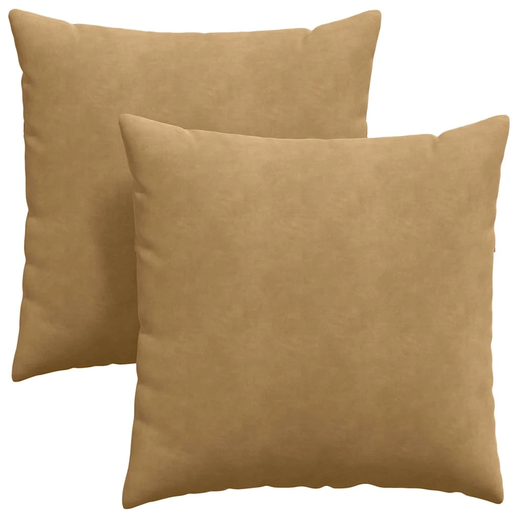Cuscini da Divano 2 pz-Set di 2 Cuscini per Sofa Marrone 60 x 60 cm Tessuto in Cords