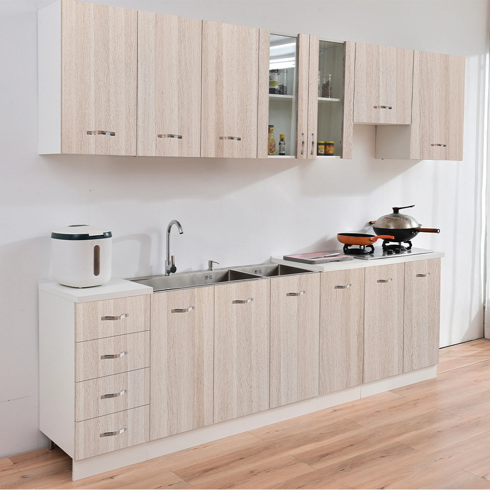Mobile Sottolavello Cucina Componibile Mobiletto Legno Colore olmo con 2 Ante