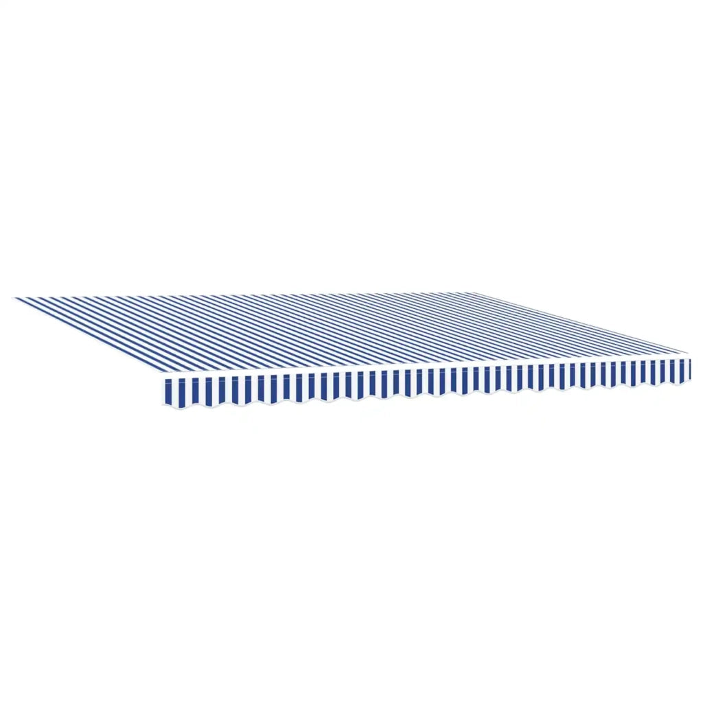 Tenda retrattile manuale con LED-Tenda parasole per balcone Blu e Bianco 4 ¡Á 3 m