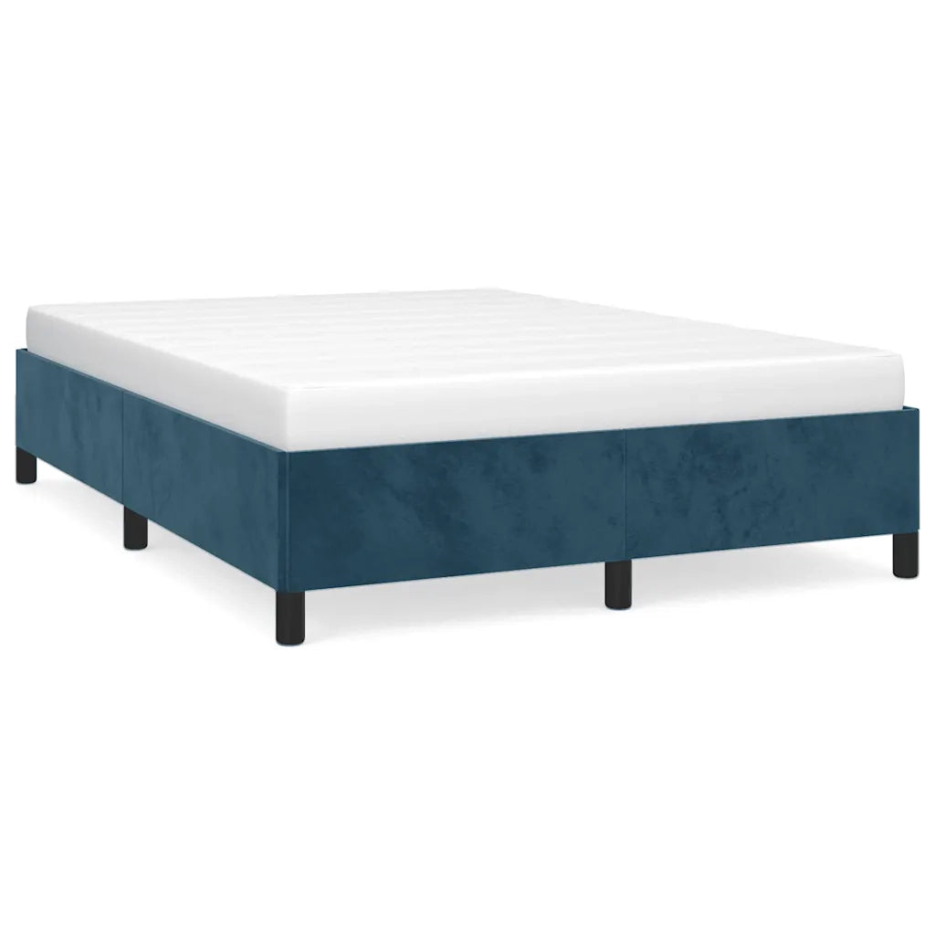 Giroletto senza Materasso Blu Scuro 140x190 cm in Velluto 347322