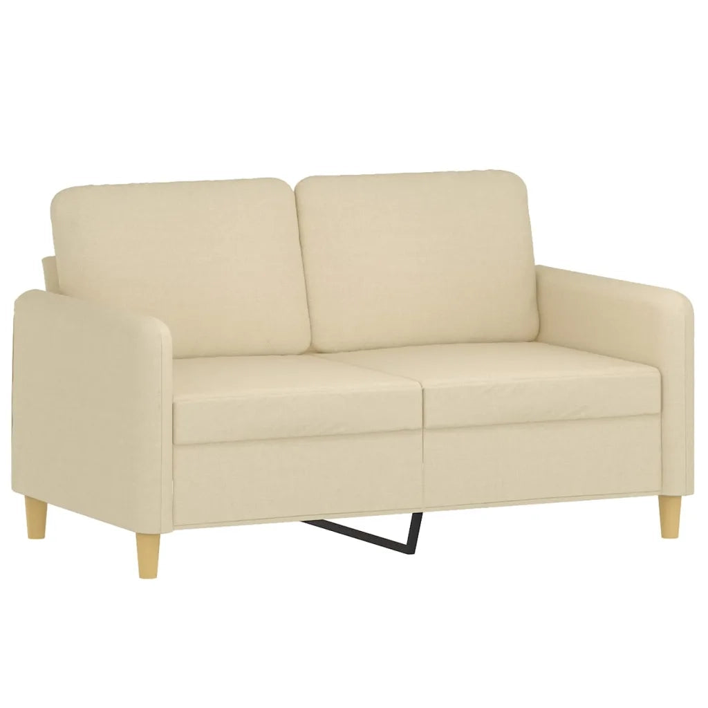 Set di Divani 4 pz con Cuscini Crema in Tessuto 3202064