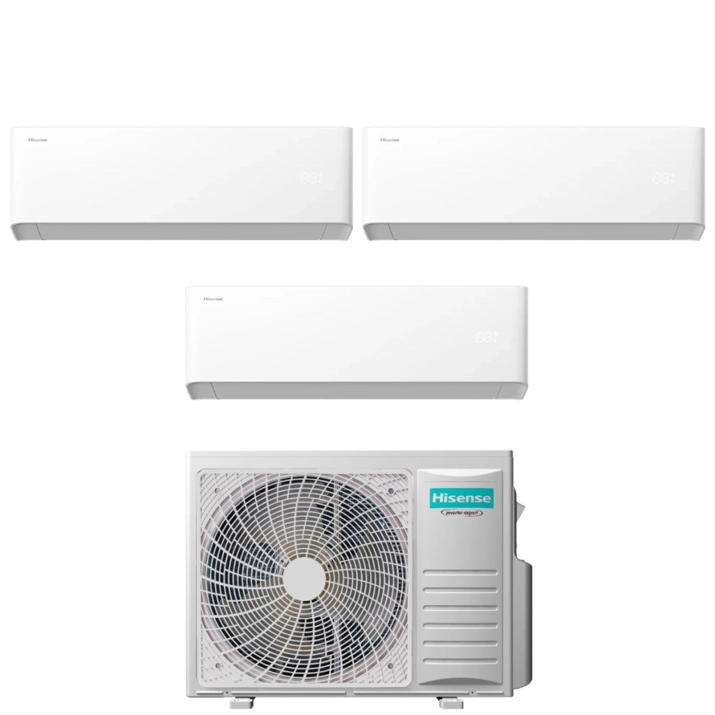 Condizionatore Hisense Trial Split UNI HB 9+9+12 con 3AMW72U4RJC R-32 Wi-Fi Integrato