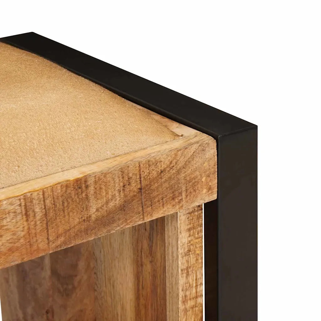 Panchina con contenitore Marrone Legno massello di mango