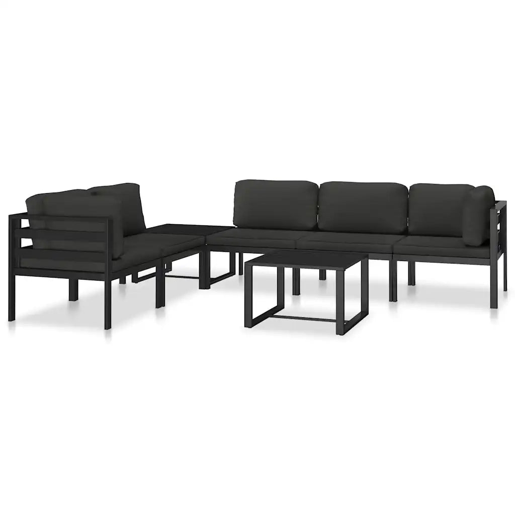 Divano Centrale Modulare 1 pz con Cuscini Alluminio Antracite 49240