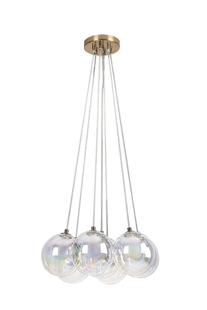 Lampada a sospensione Rabalux Rosehip 7xG9 vetro multicolor