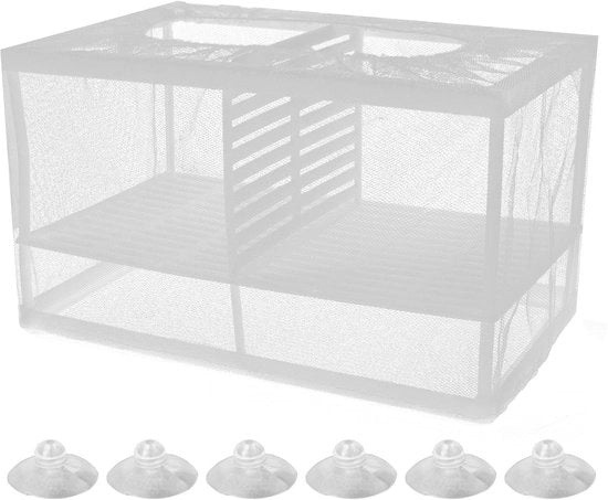 Macchina per allevamento acquario con separazione rimovibile - Box per la riproduzione dei pesci - Auto galleggiante - 6 viti di fissaggio - 26 x 15 x 18 cm - Protezione degli alevini