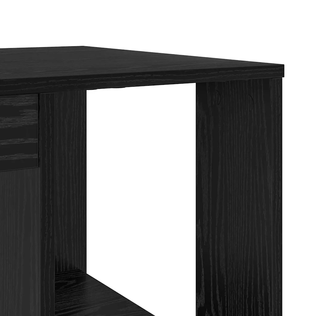 Scrivania Rovere Nero 130 x 50.5 x 75 cm Legno multistrato 869499