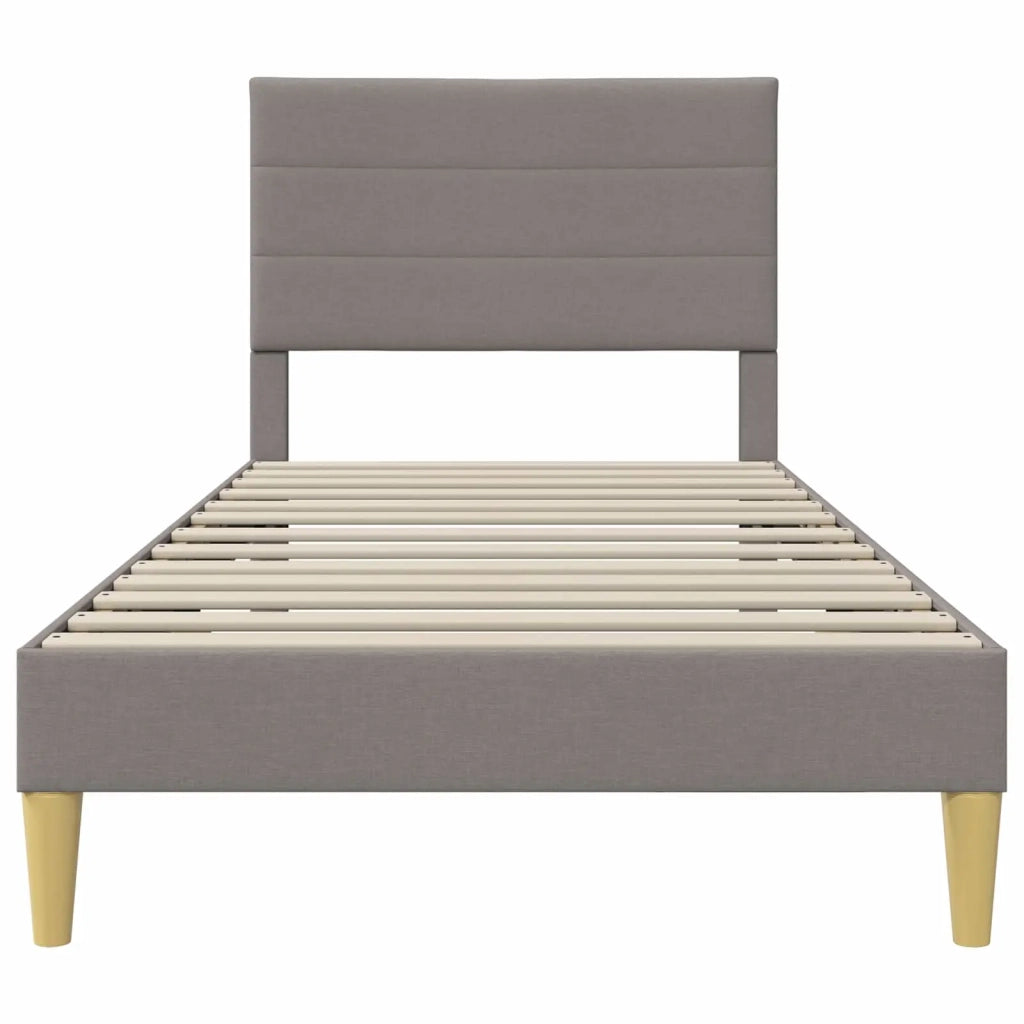 Struttura del letto con testiera Tortora 100 x 200 cm Tessuto 42027568