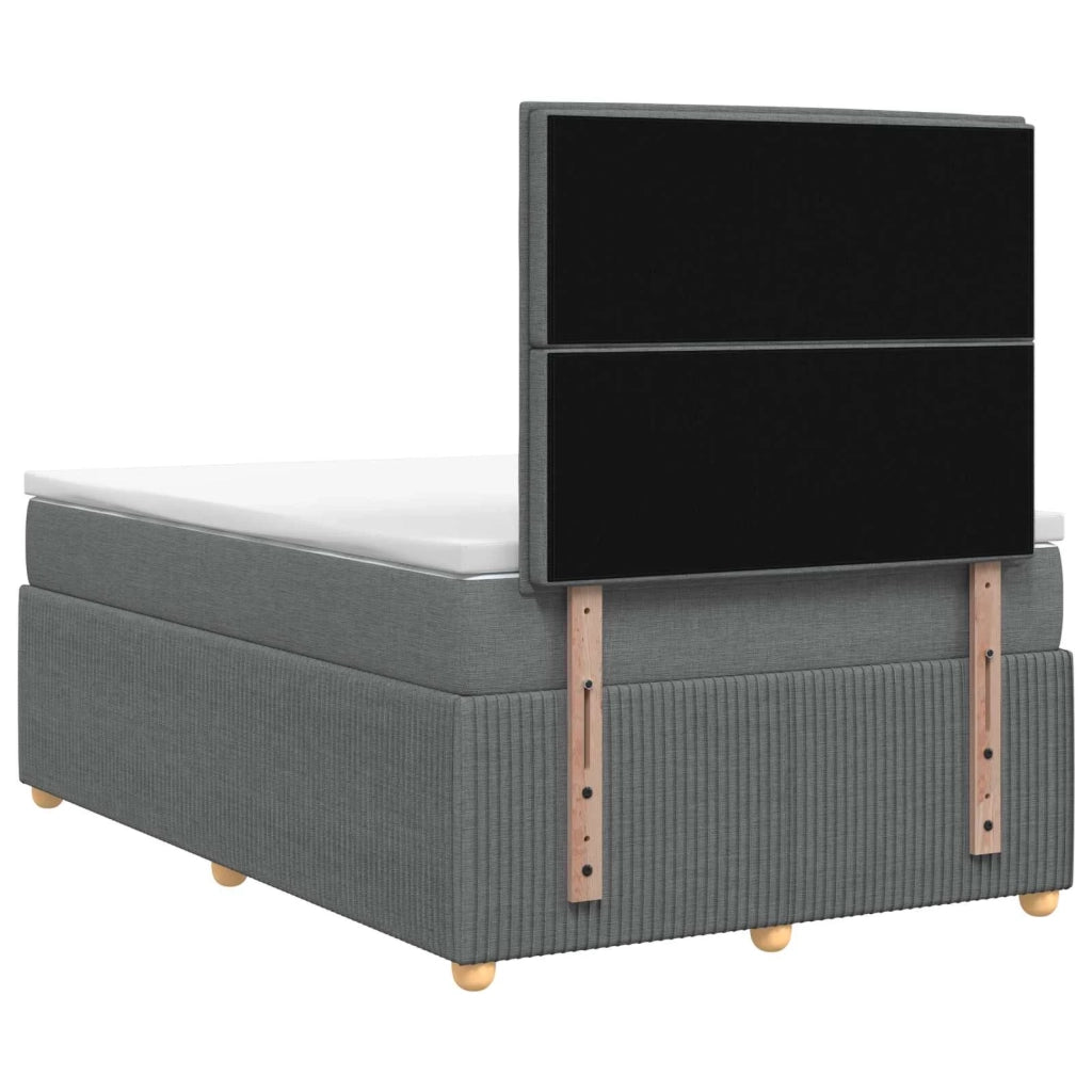Letto box spring con materasso Grigio Scuro 120 x 190 cm 3454341