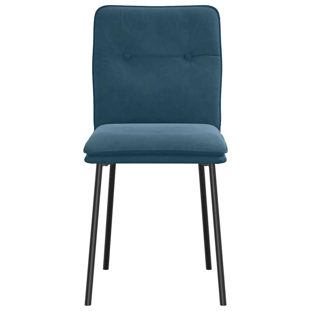 Sedie da Pranzo 4 pz Blu in Velluto 3315419