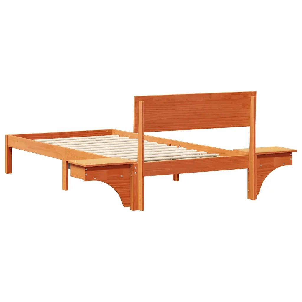 Struttura del letto Marrone cerato 90 x 190 cm Pino massello 873471