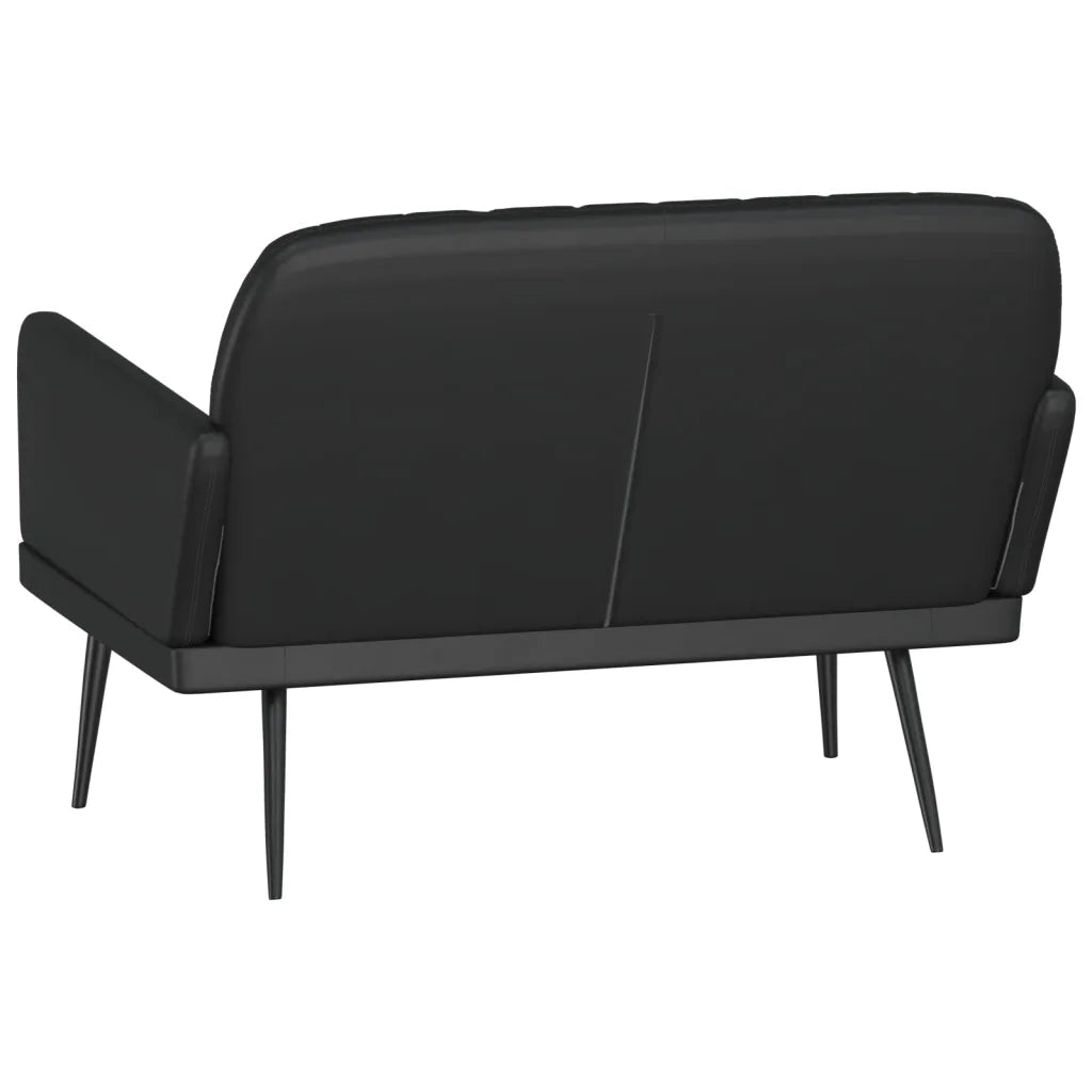 Panca-Sgabello Nera 107x80x81 cm in Similpelle