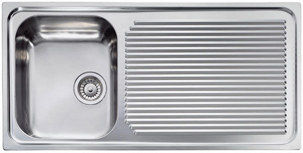 Lavello AURORA 101X50 1 vasca destra+ gocciolatoio ACCIAIO INOX 011045.D1.01.2016