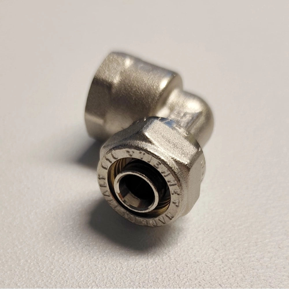 Raccordo 20x1/2'' curvo gomito f femmina a stringere per tubo multistrato